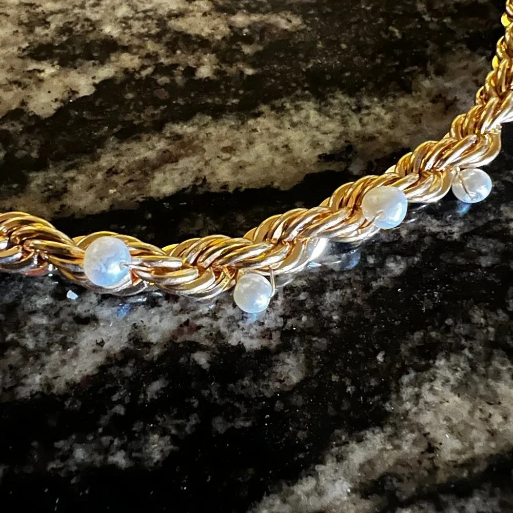 New with tags! Nakamol Handmade Twist Chain Necklace with Pearls